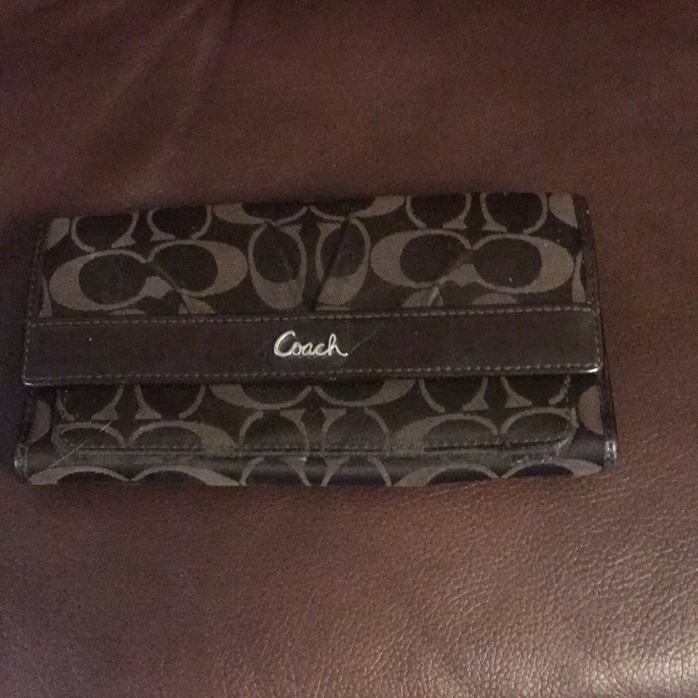 Coach wallet in brown signature